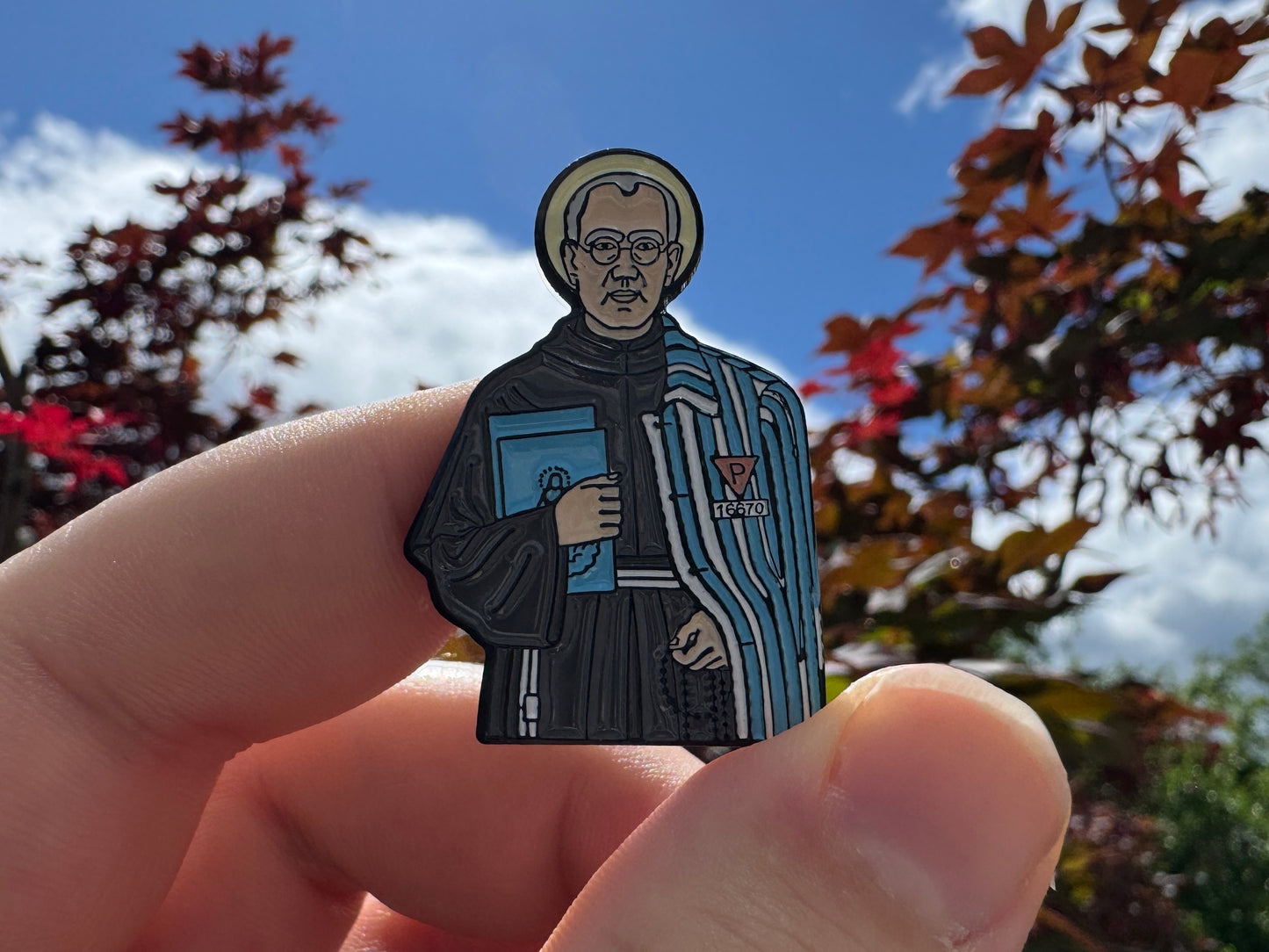 St. Maximilan Kolbe Enamel Pin