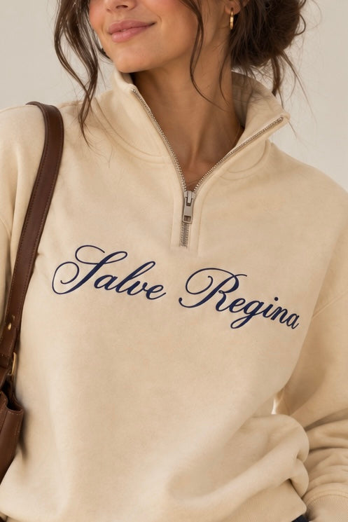 Salve Regina Quarter Zip - Cream